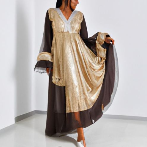 African Women Abayas Elegant through rhinestone Two Piece Set Clothes Loose Boubou Wedding Party Evening Dress 2023 Autumn Chiffon Dresses Dubai