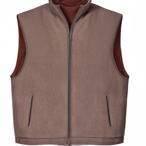 Chaleco marrón sin mangas con cremallera para hombre, chaleco con múltiples bolsillos, adecuado para pescar, primavera 2024, moda con cuello en V
