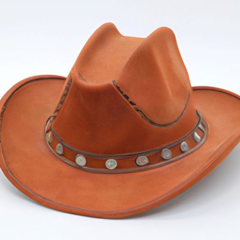 Metal uç çan şapka kahverengi katlanabilir stetson kovboy batı şapkası Kore Moda Şapkalar VARZAR