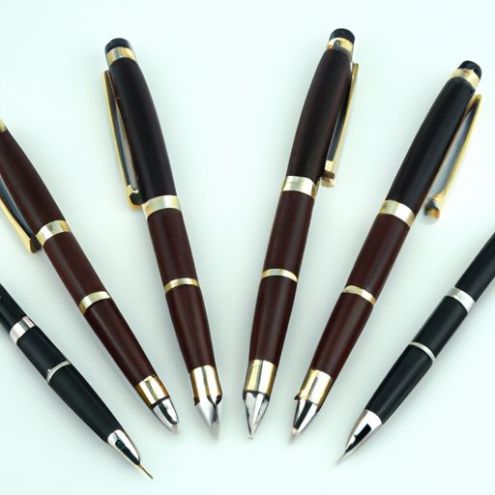 Advertising Custom Logo Cheap wooden fountain Metal Aluminum ballpoint Pen for Promotional gift Hot Selling Personalized