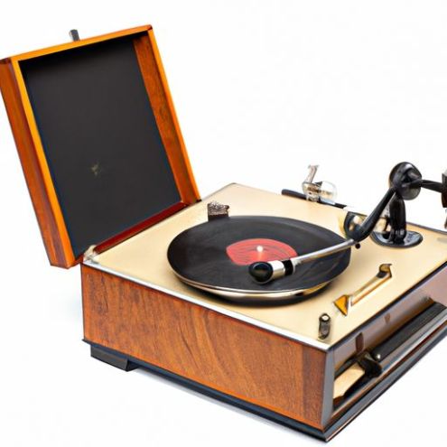 Đài FM bàn xoay máy ghi âm vinyl ống CD bàn xoay Máy hát Loa Bluetooth Vintage 3 tốc độ điều khiển bằng dây đai