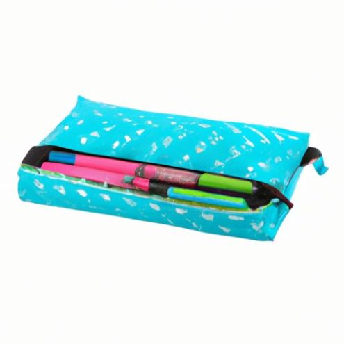 3 compartment p pouch zipper pen case Stationery bag Colored Pencil Case Portable pen Pencil Bag Child Pencil case big capacity handheld