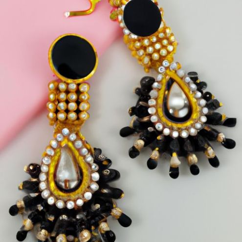 Polish Light Weight Stud Jhumka jewelry for woman Earring for Girls and Women at Reasonable Price Fancy Stylish Jhumka Jewelry Black Antique