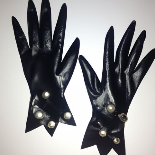 One Size Rabbit Custom leather work Design Fashion Women Leather Gloves Skulls Rivet Pu Leather Gloves Women Women's Winter Gloves