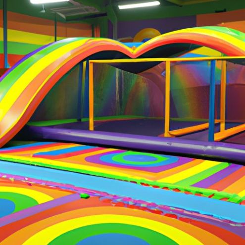Equipamento de softplay para playground interno e infantil para ambientes internos e infantis, atacado, alfândega, arco-íris