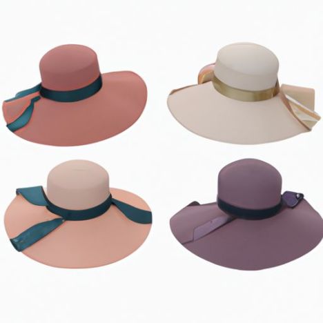 قبعة صيفية من القش قابلة للطي بحافة واسعة فيدورا شمس متعددة الألوان فيدورا صن قبعة للشاطئ مخصصة ملونة للنساء UPF50