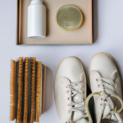 Cuir pour toile maille fil de laiton cuir suédé Kit de nettoyage de chaussures écologique boîte Kit de brosse en bois cochon blanc nettoyant pour baskets pour toile