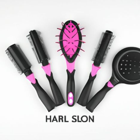 Ferramentas de cabeleireiro plástico luxo profissional cabelo equipamento de salão de beleza conjunto de escova personalizar logotipo 4 peças estilo de cabelo de salão