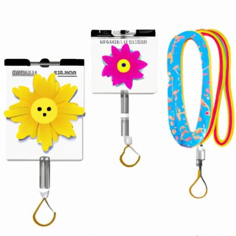 Holder Lanyards Stock Retractable Badge Reel 3d Accessories Cute Lanyard With ID Card Holder Hot Sunflower Card