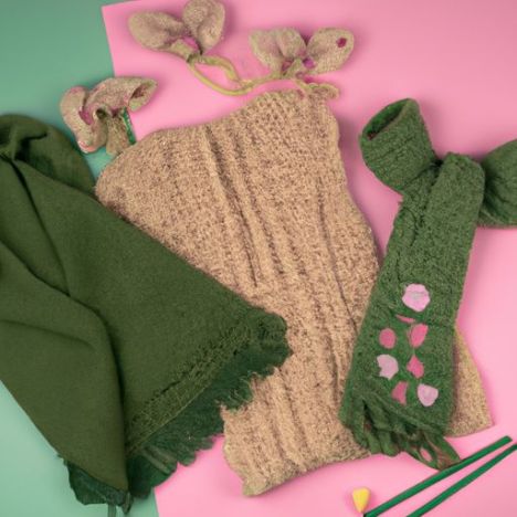 Đan len trẻ em thời trang mùa đông cho bé Yếm len đan len mùa đông đa năng cho nữ ấm áp bé gái bé trai Bán buôn khăn quàng cổ trẻ em mùa thu