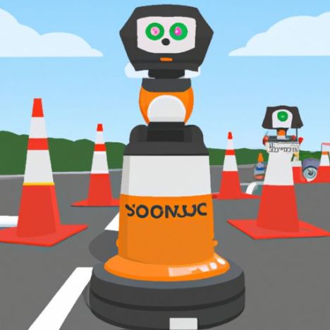 Sasis robot patroli inspeksi keamanan cerdas kerucut penghindar rintangan darurat jalan tol robot