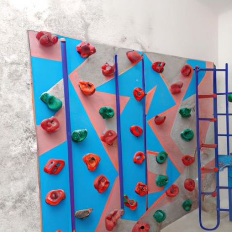 Muur met op maat gemaakt gekleurd klimrek voor kinderen, te koop door Indiase fabrikant, best verkocht 2023, meerkleurig klimmen