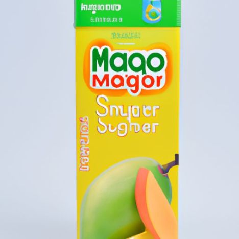 Lanche de verão sem açúcar e sem açúcar Suco personalizado de frutas Bebidas alimentares Oem oferecido sabor manga