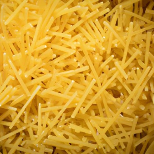 Produits de nouilles Spaghetti jaunes de forme longue et maigre Pâtes de riz macaroni de haute couleur avec durée de conservation de 24 mois Certification HACCP Grain