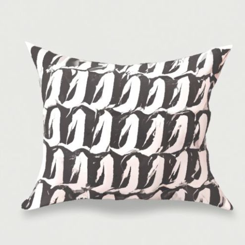 Housse de coussin Design motif taie d'oreiller motif coussin luxe décoratif taie d'oreiller blanc rayé noir coton imprimé