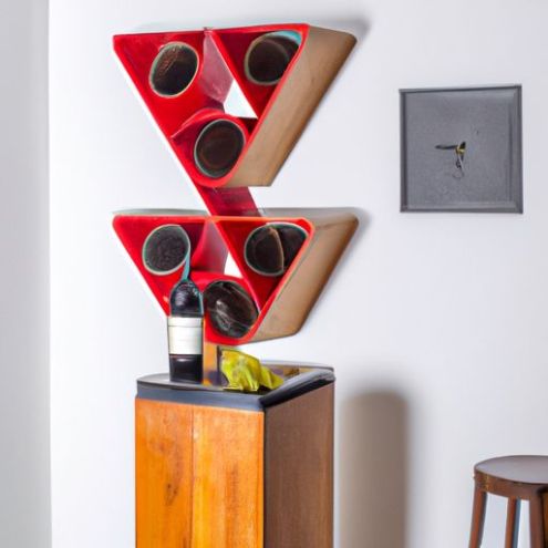 창의적이고 실용적인 거실 랙 벽걸이 형 와인 장식 물결 모양의 포도 와인 스탠드 캐비닛 레드 와인 랙 홈 호텔 바 우드