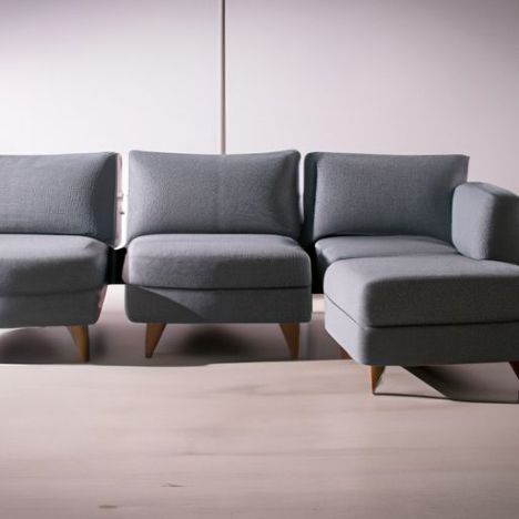 köşe kombinasyonu Villa U-şekilli oturma odası koltuklu kesit kanepe kanepe Modern İtalyan minimalist kumaş kanepe
