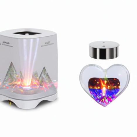 Nova máquina de ar com aroma de coração de fogos de artifício Cool Msit para difusor de aroma elétrico de vidro padrão 3D com difusor de óleo essencial ultrassônico CE RoHS 500ml
