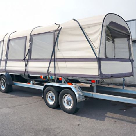 Rơ moóc ô tô 2 trục Xe giường nằm để bán Trailer hãng hàng không Kazakhstan bán rèm 8 chỗ