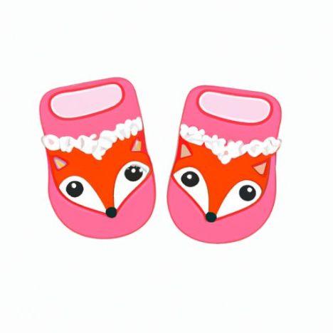 pink fox wholesale toddler colorful indoor kids anti slip baby socks shoes Newborn cute animal anti slip cartoon