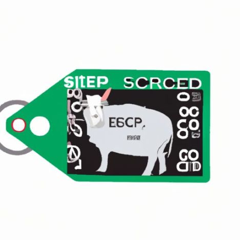 Tag per ovini bovini reet005 codice a barre logo seriale Maiale RFID Marchio auricolare Bestiame Capra Marchio auricolare Animale Bovino Orecchio