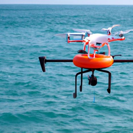 UAV salvavita con controllo remoto di un salvagente galleggiante Drone di salvataggio in acqua con boa Salvagente