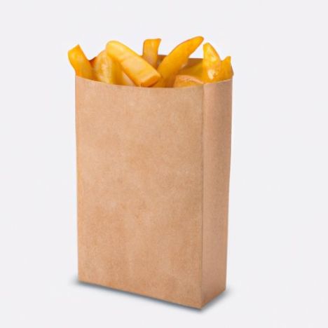 Бумажный пакет для картофеля фри, крафтовый картофельный пакет, коричневый пакет из крафт-бумаги, мешок для чипсов, оптовая продажа, пакеты для упаковки чипсов на французском языке